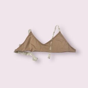Energetiks Tan Mesh Strappy Ballet Dance Bra Top Women's M